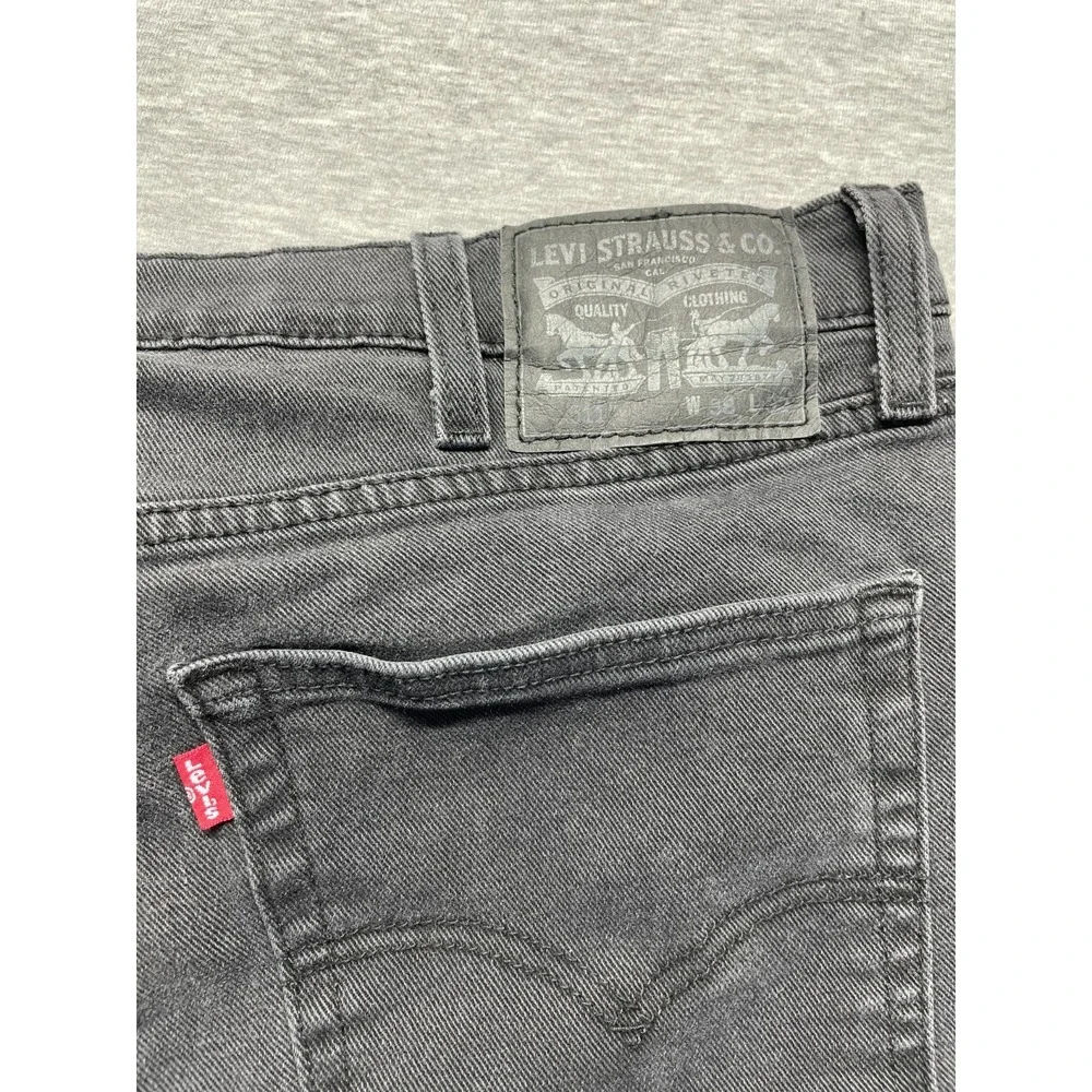 Levi's 511 Slim Fit Jeans Mens 38x32 (Fits 37x31) Dark Gray Denim Straight Leg